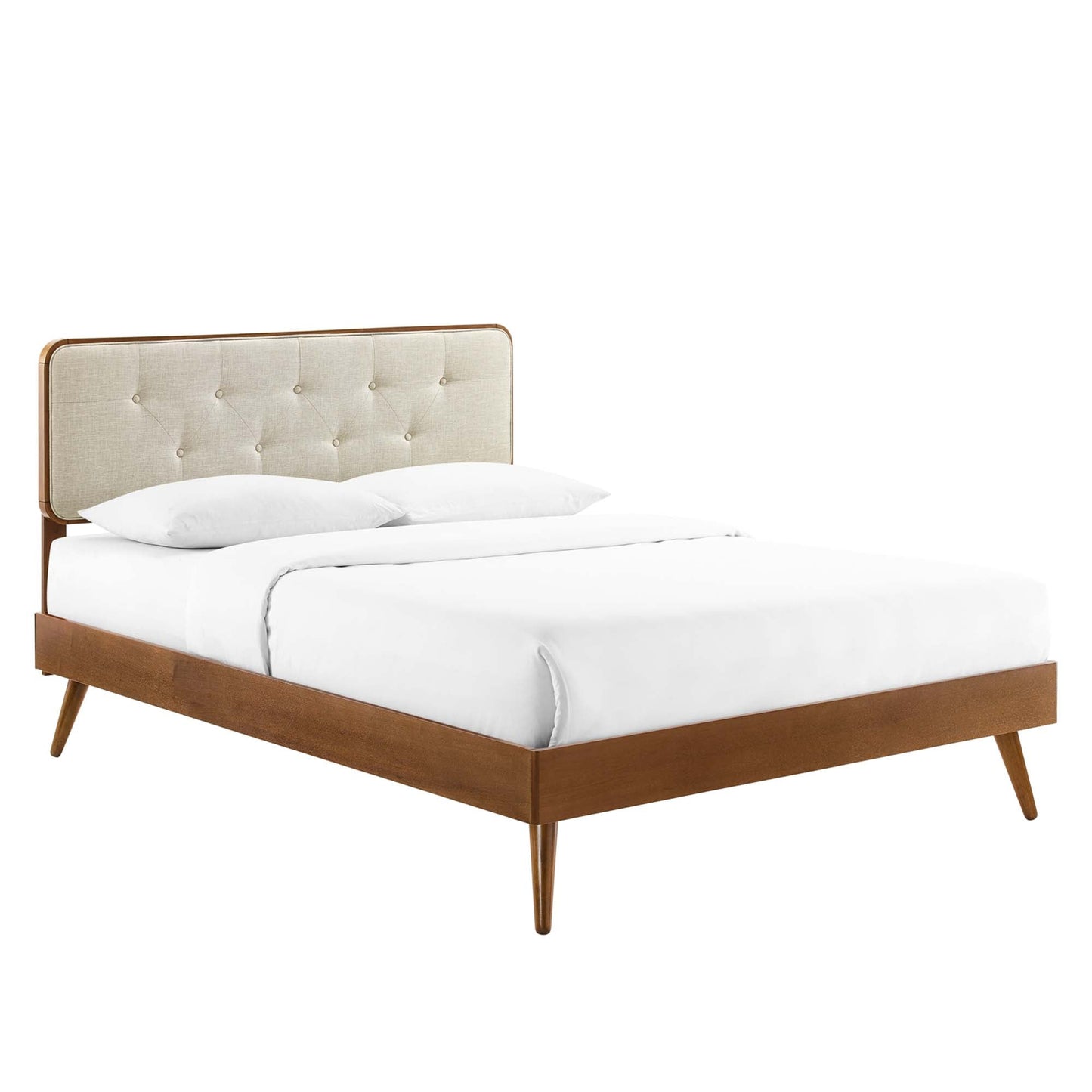 Bridgette Wood Queen Platform Bed with Splayed Legs by Modway