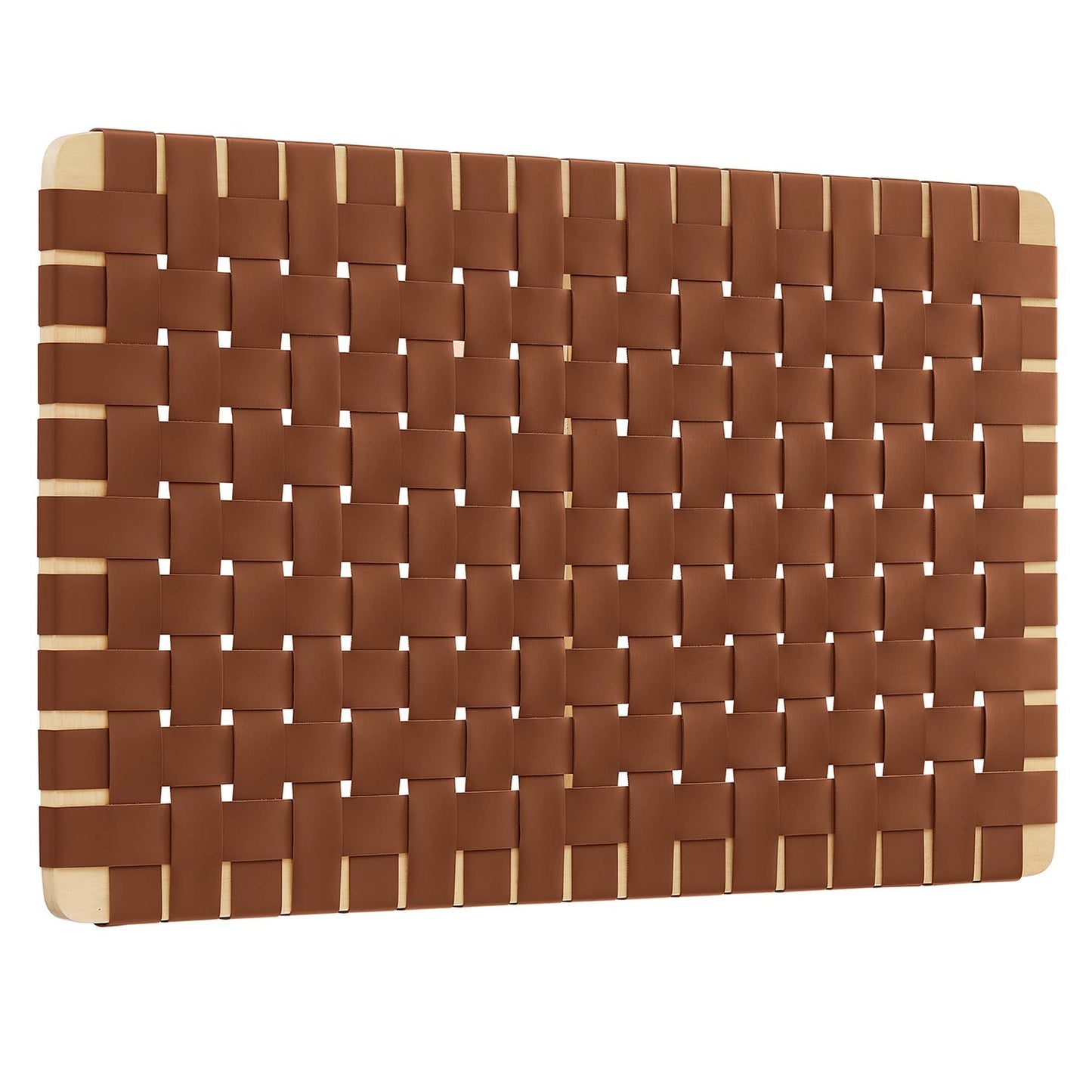 Sparta Weave Wall-Mount Vegan Leather Twin Headboard by Modway