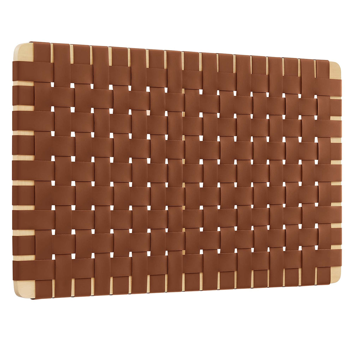 Sparta Weave Wall-Mount Vegan Leather Twin Headboard by Modway