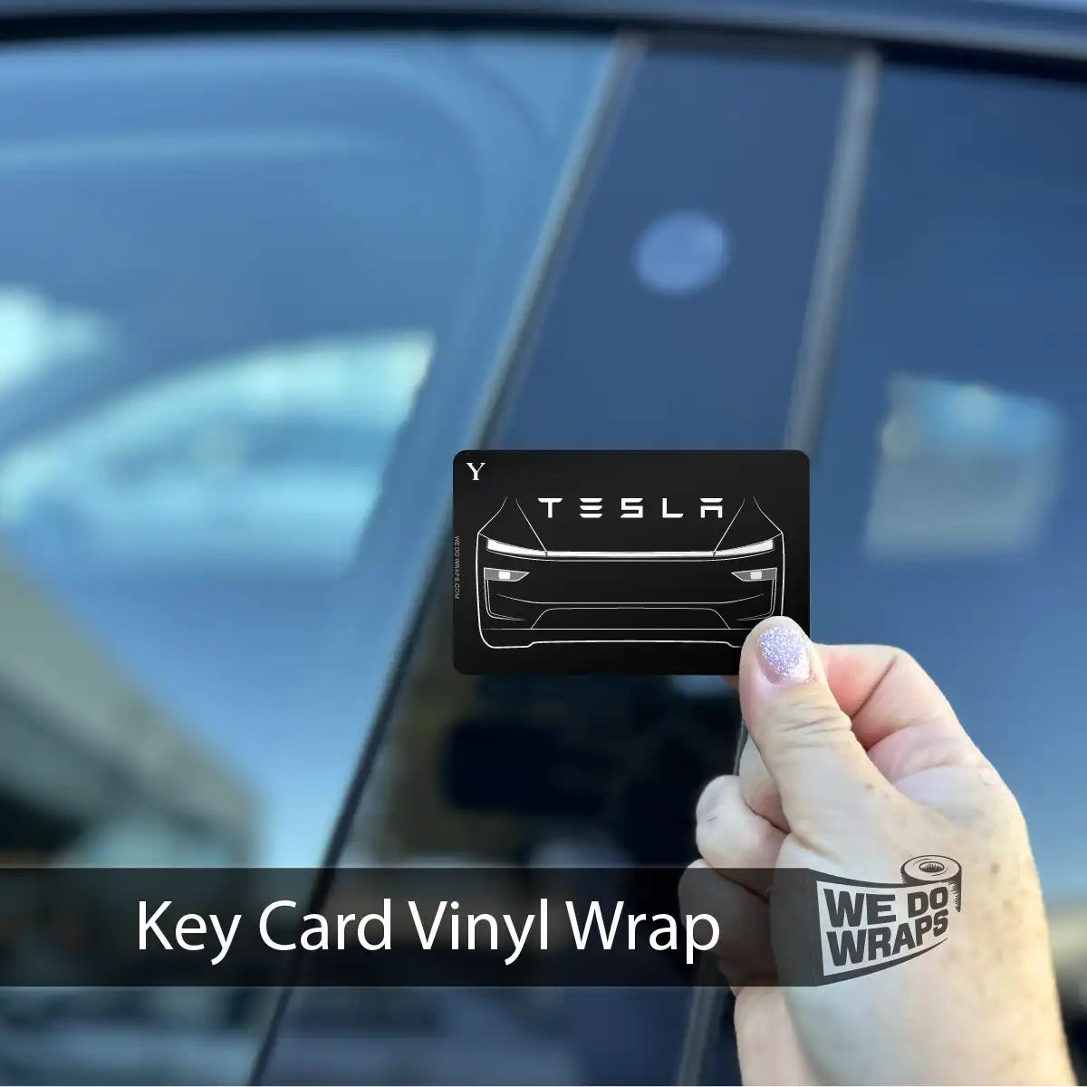 2026+ Model Y "Juniper" Front Outline | NFC Key Card Wrap