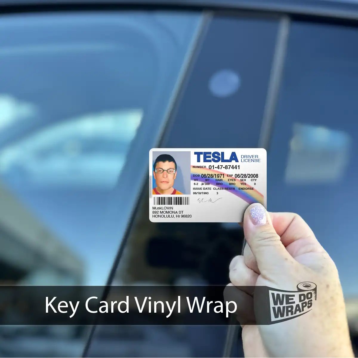 MuskLOVIN' Tesla Drivers License | NFC Key Card Wrap