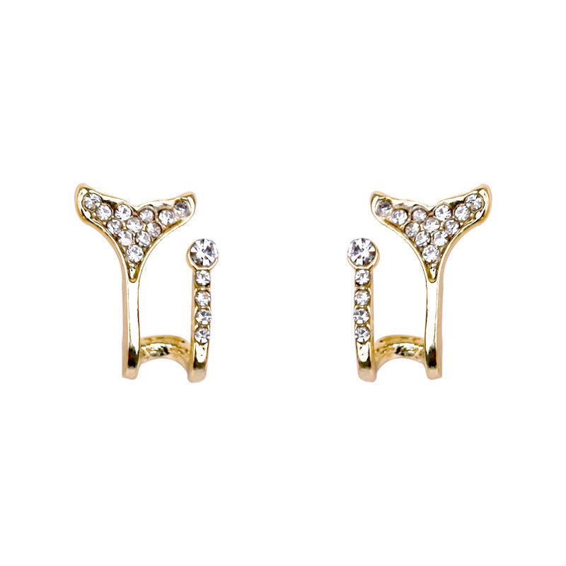 Rhinestone Mermaid Tail Earring