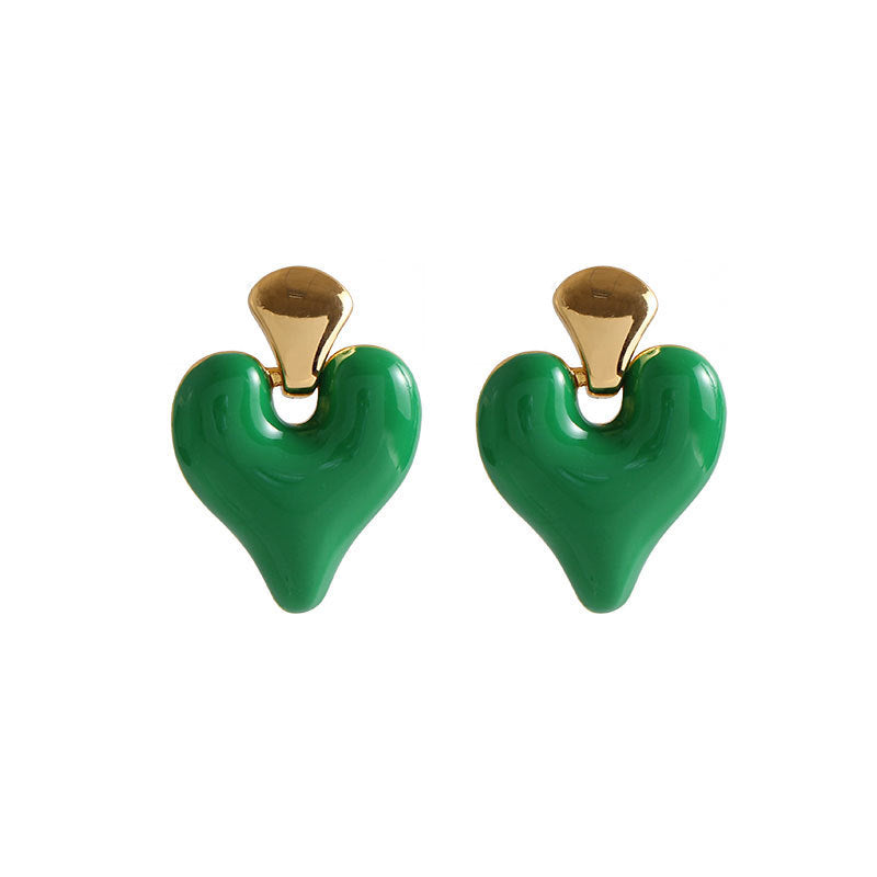 Love Heart Dangle Earrings