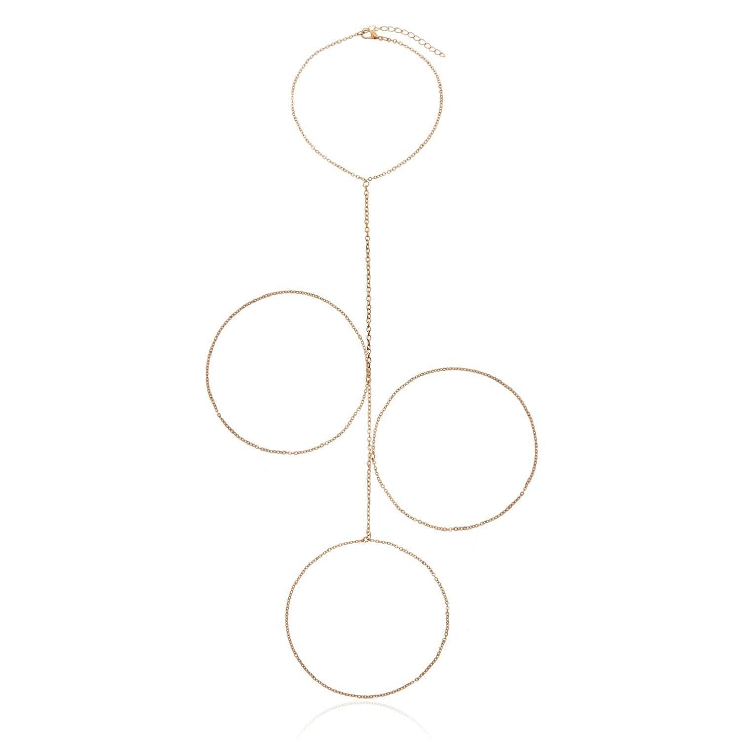 Bohemia Punk Link Chain Ring Connected Bracelets