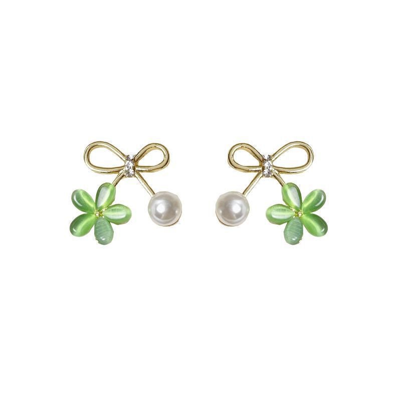Opal Flower Earrings Women