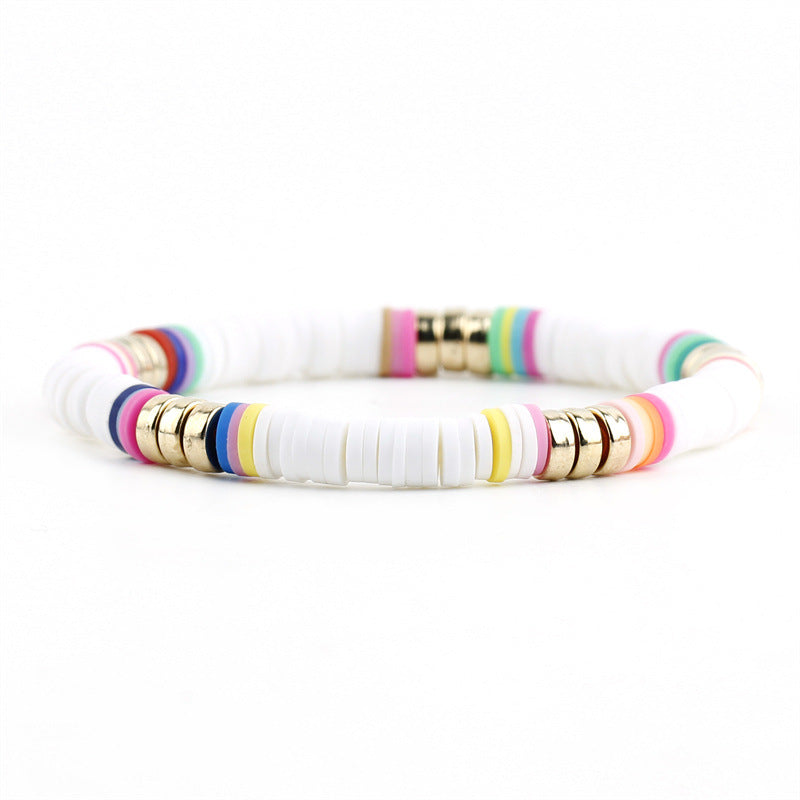 Polymer Clay Boho Stretch Bracelet