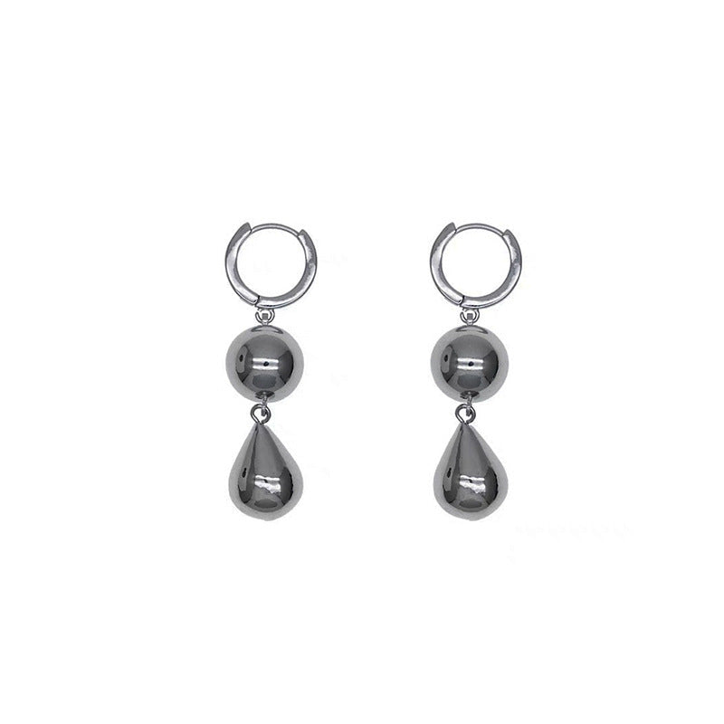 Exaggerated Punk Metallic Beaded Chunky Earring