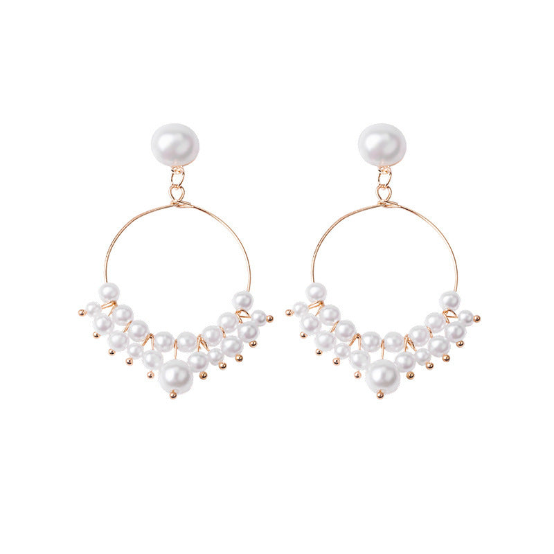 Round Handmade Pearl Earrings