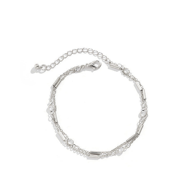 Layer Curb Link Ankle Bracelets