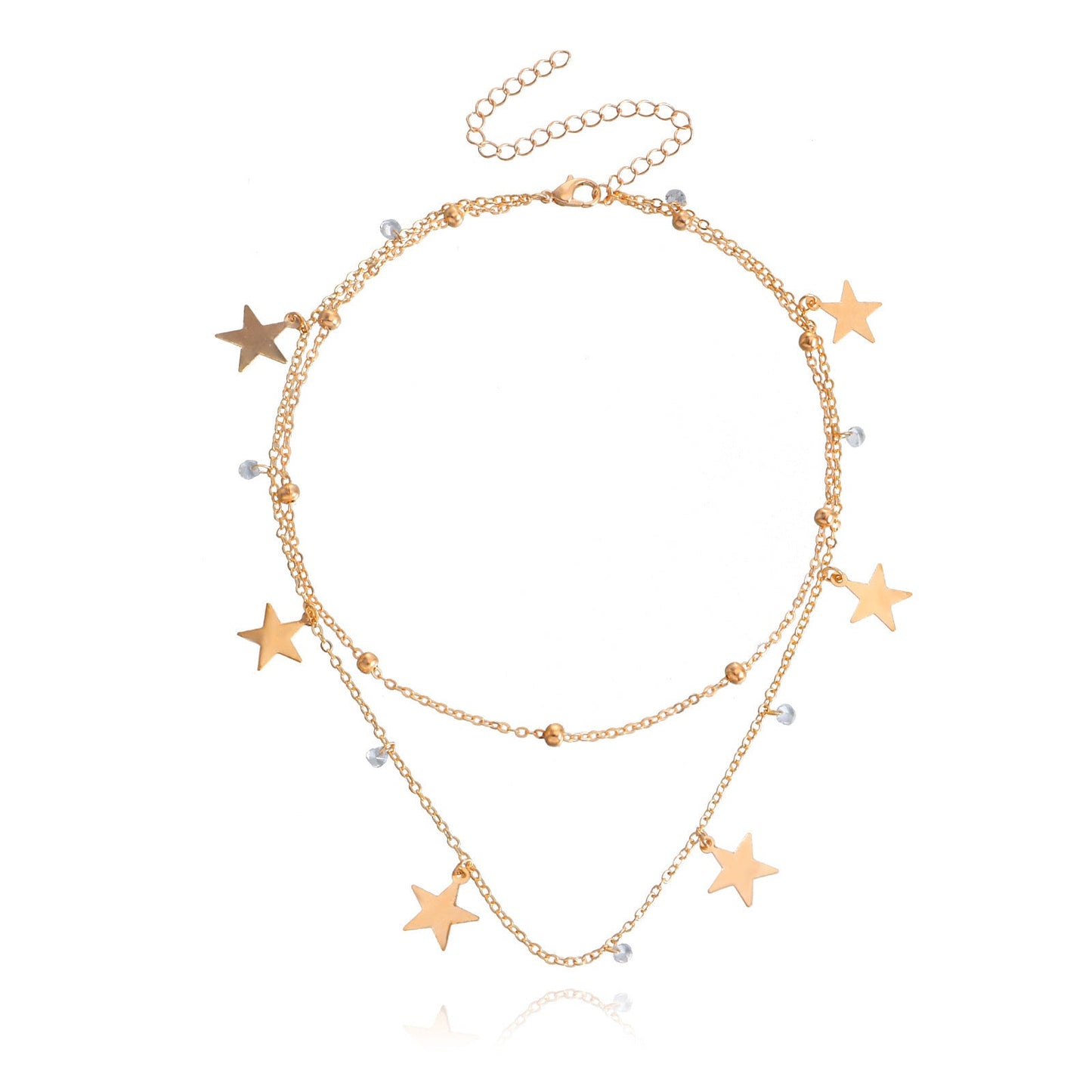 Star Charm Double Chain Necklace