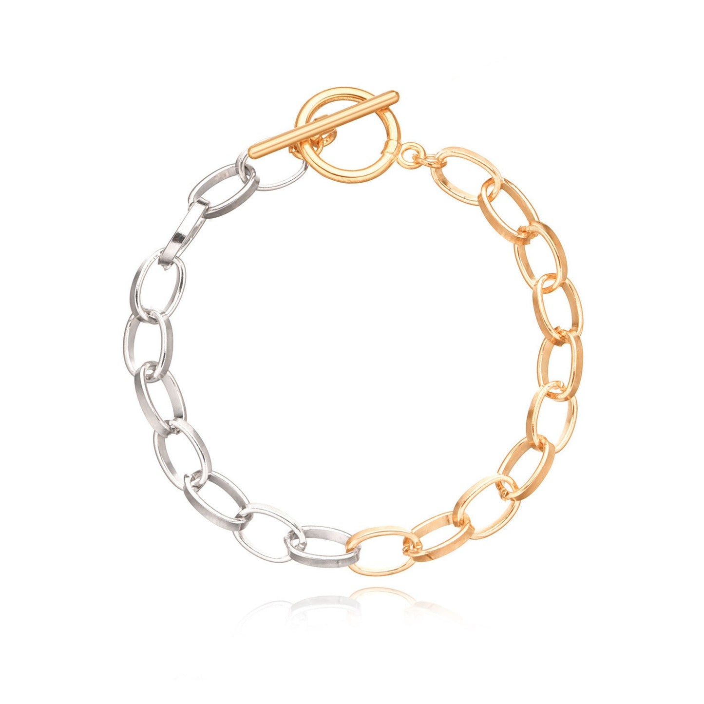 Two Tone OT Clasp Bracelet