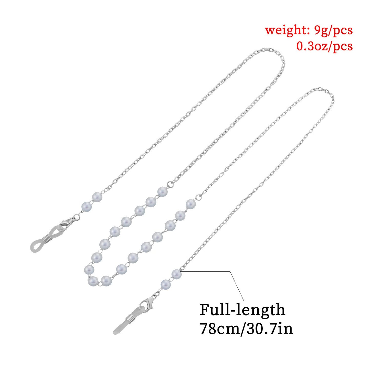 Eyeglass Chains Sunglasses Metal Pearl Glasses Chain