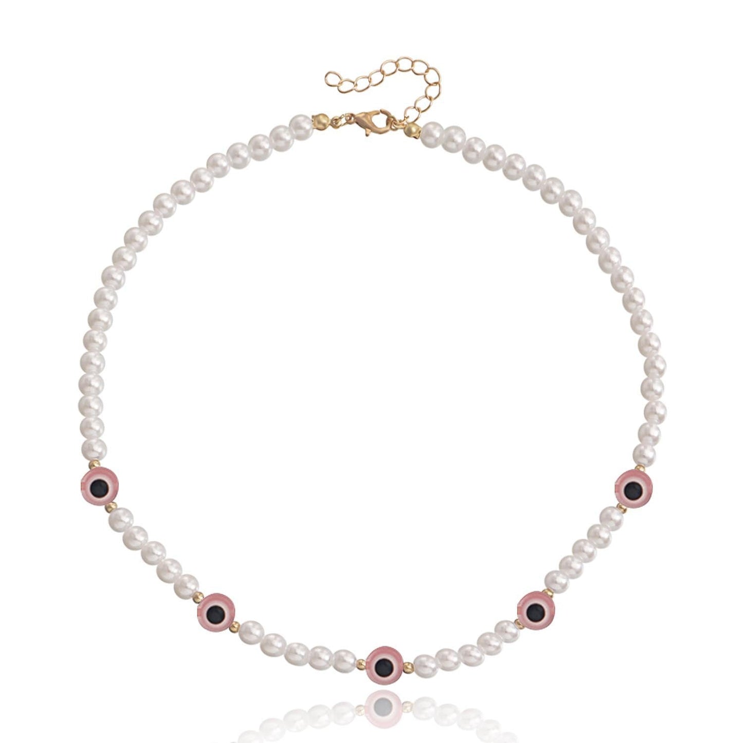 Love Imitation Beaded Pearl Necklace