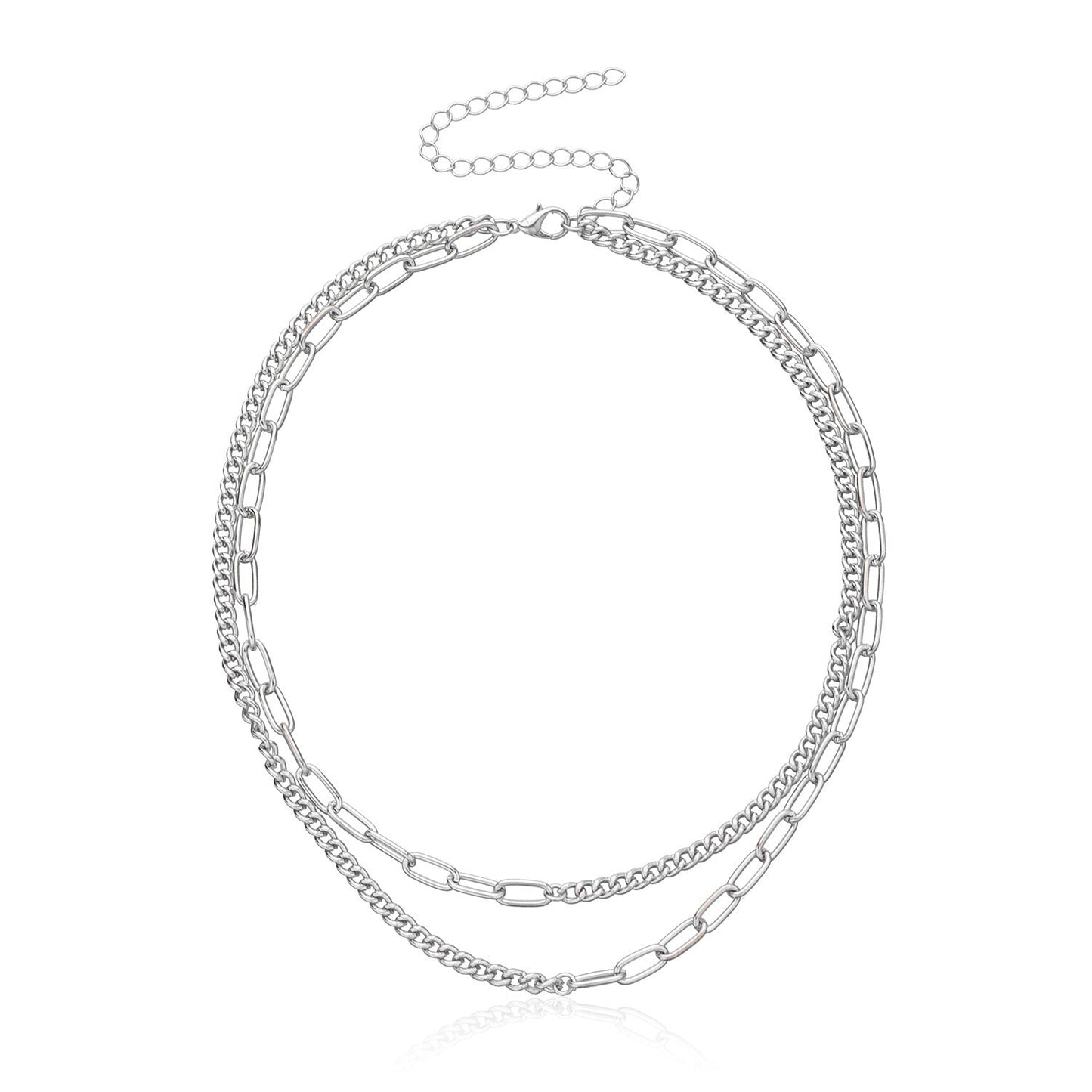 Multi Layer Chain Necklace Punk Trendy Choker Necklace