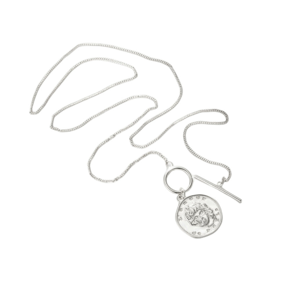 Long Sweater Chain OT Buckle Necklace