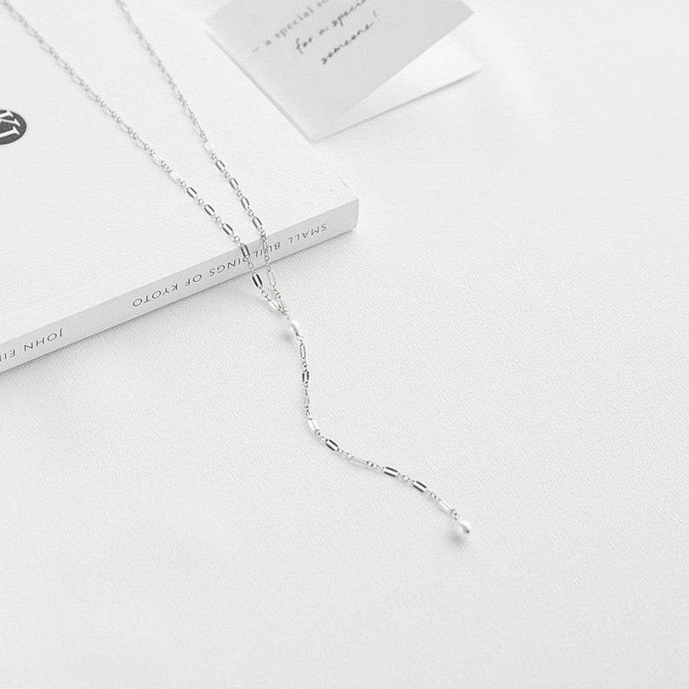 Pearl Chain Tassel Necklace