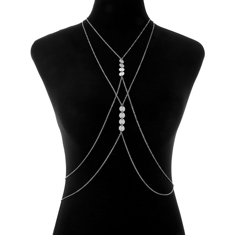 Sexy Women Round Sequin Body Chain