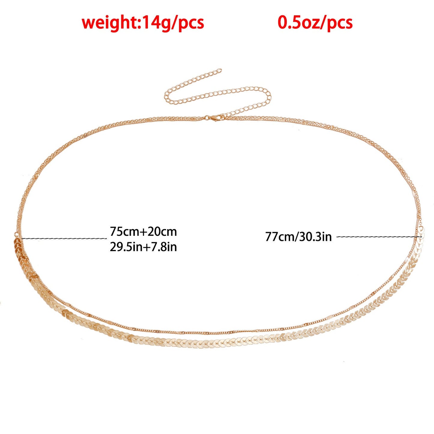 Sexy Body Waist Chain Jewelry Layered Metal Snake Bone Chain
