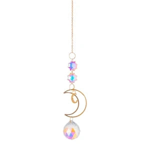 Snowflake Crescent Moon Suncatcher