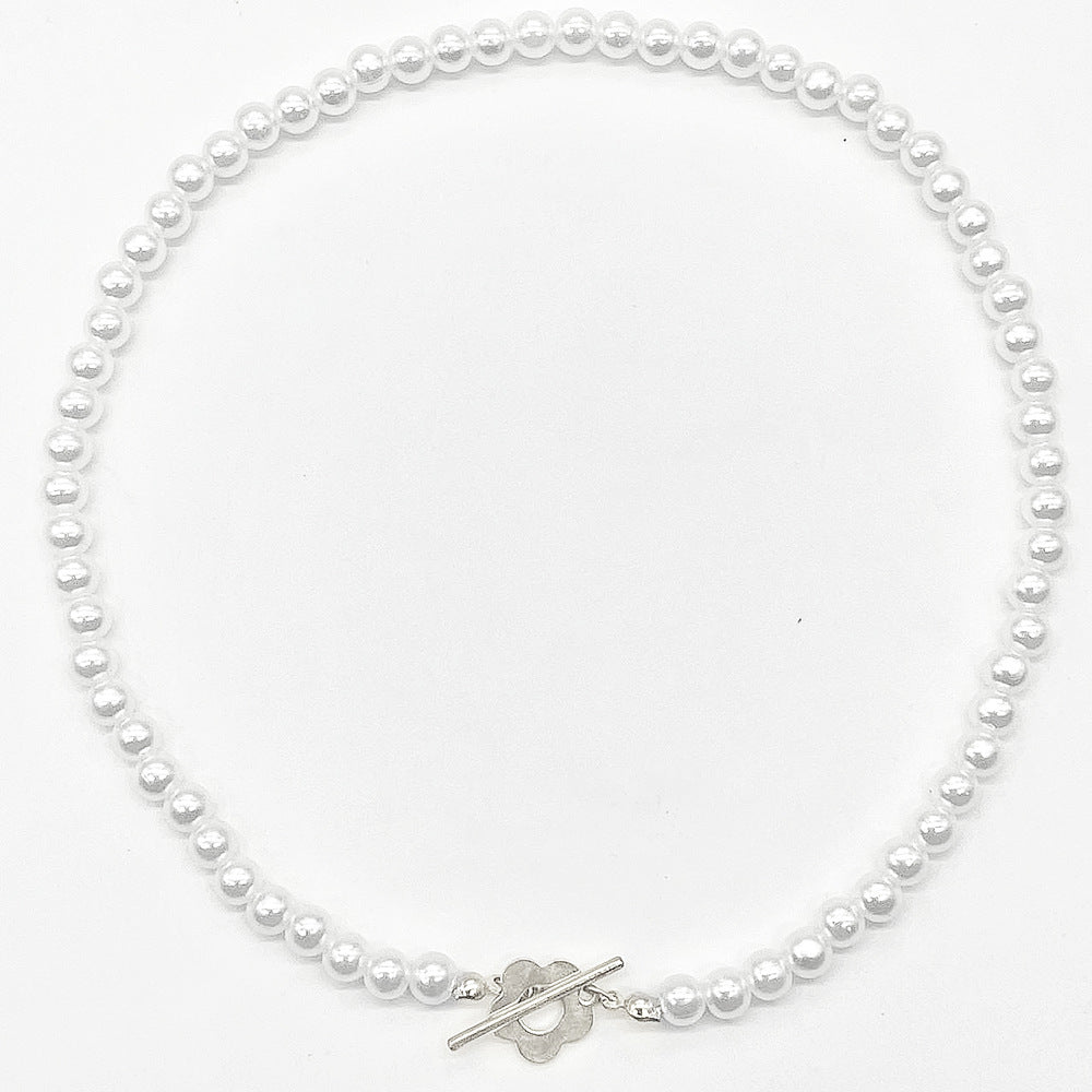 Fashion Flower OT Pearl Necklace
