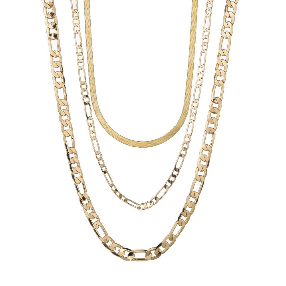 Multilayered Snake Chain Choker Necklace Jewelry
