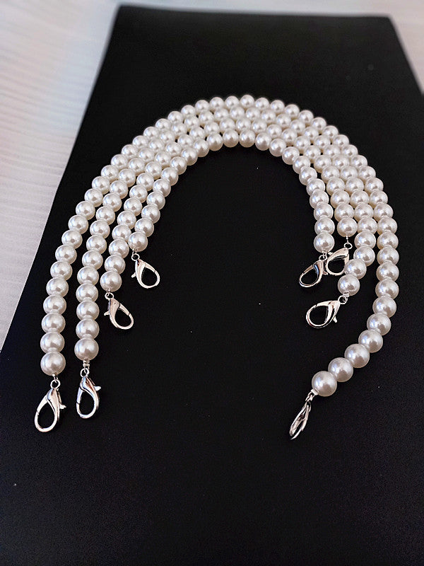 Pearls Beaded Women Lady Handbags Pearl Shoulder Hand Bag Purse Chain