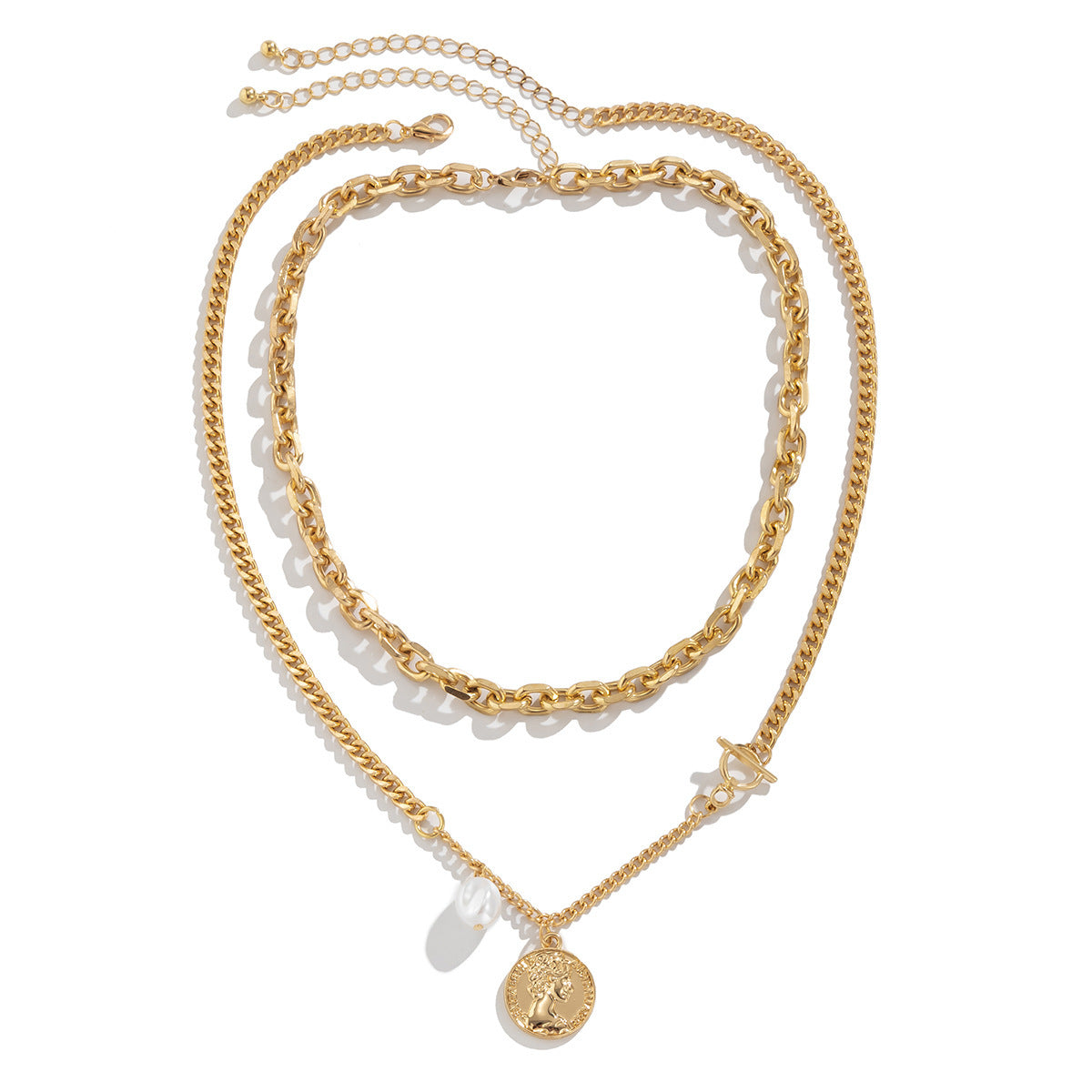 Popular Multi-Layer Necklace Gothic Baroque Pearls