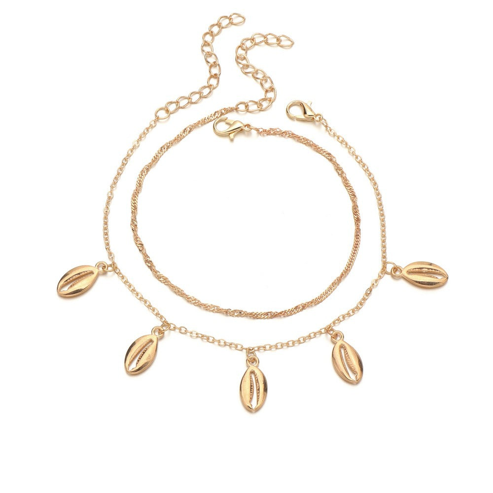 Shell Pendant Bracelet Anklet Chain Beach Foot Jewelry