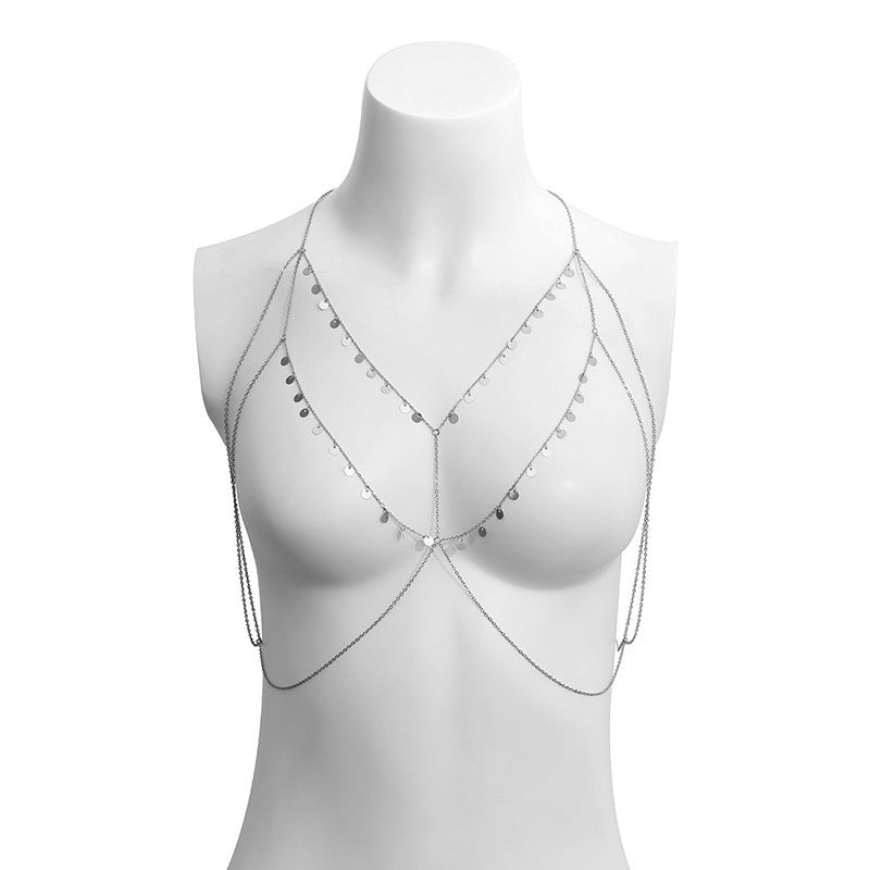Sequin Tassel Bikini Party Chest Chain