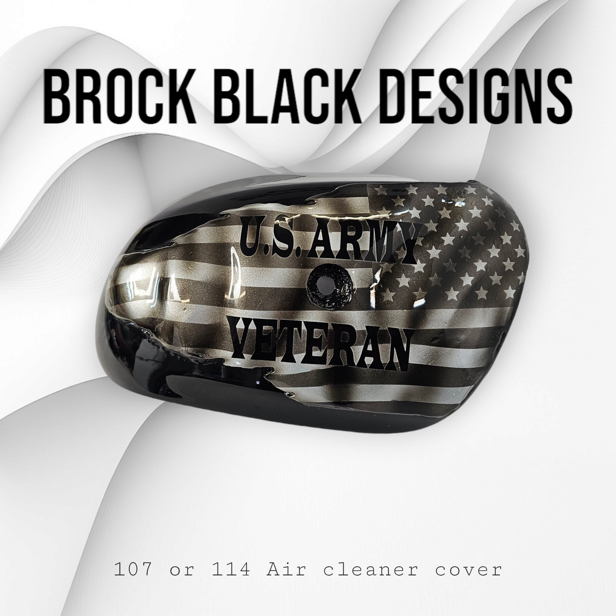 US Army Veteran 107 Harley air cleaner