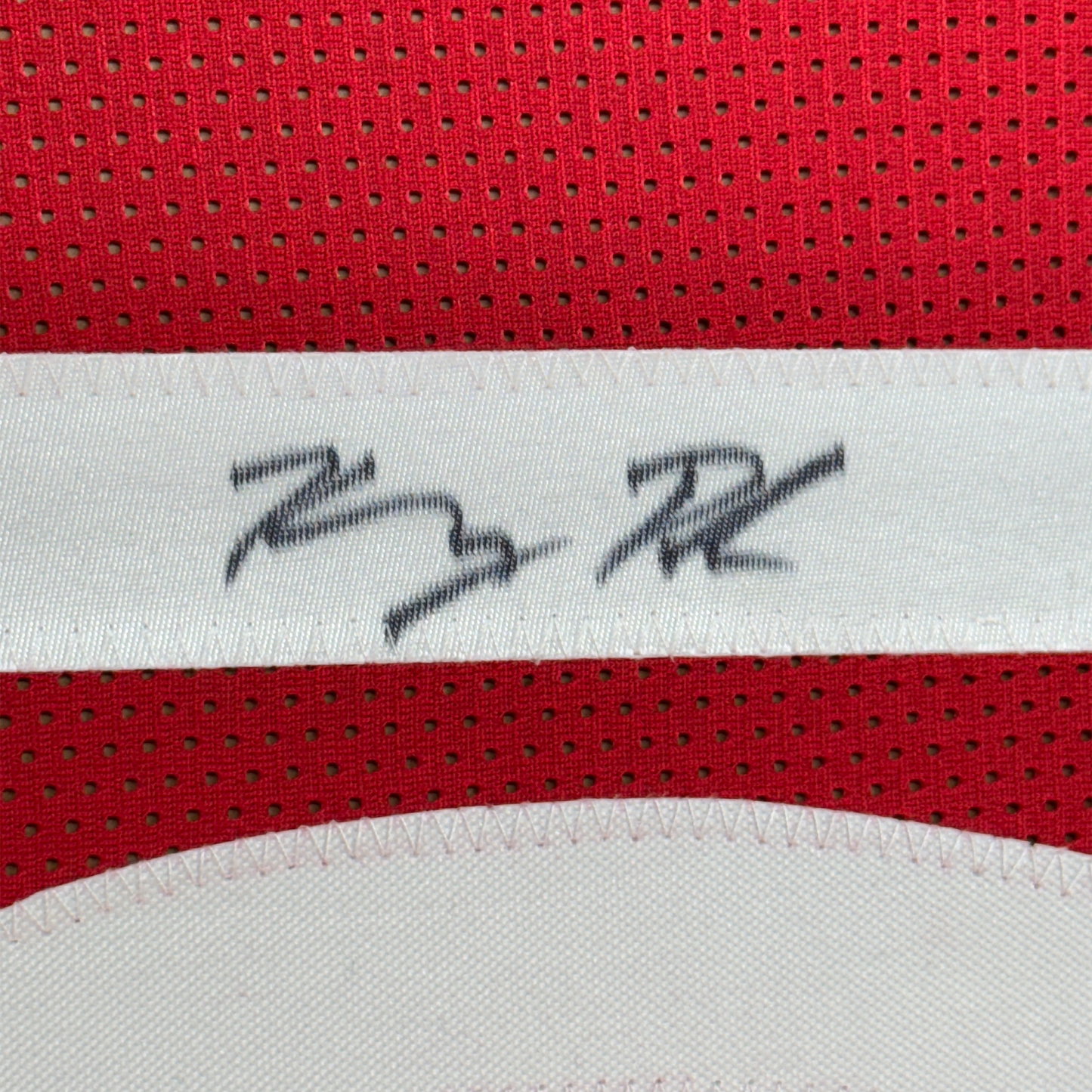 Framed Autographed/Signed Kelsey Plum 35x39 Las Vegas Red Basketball Jersey JSA COA