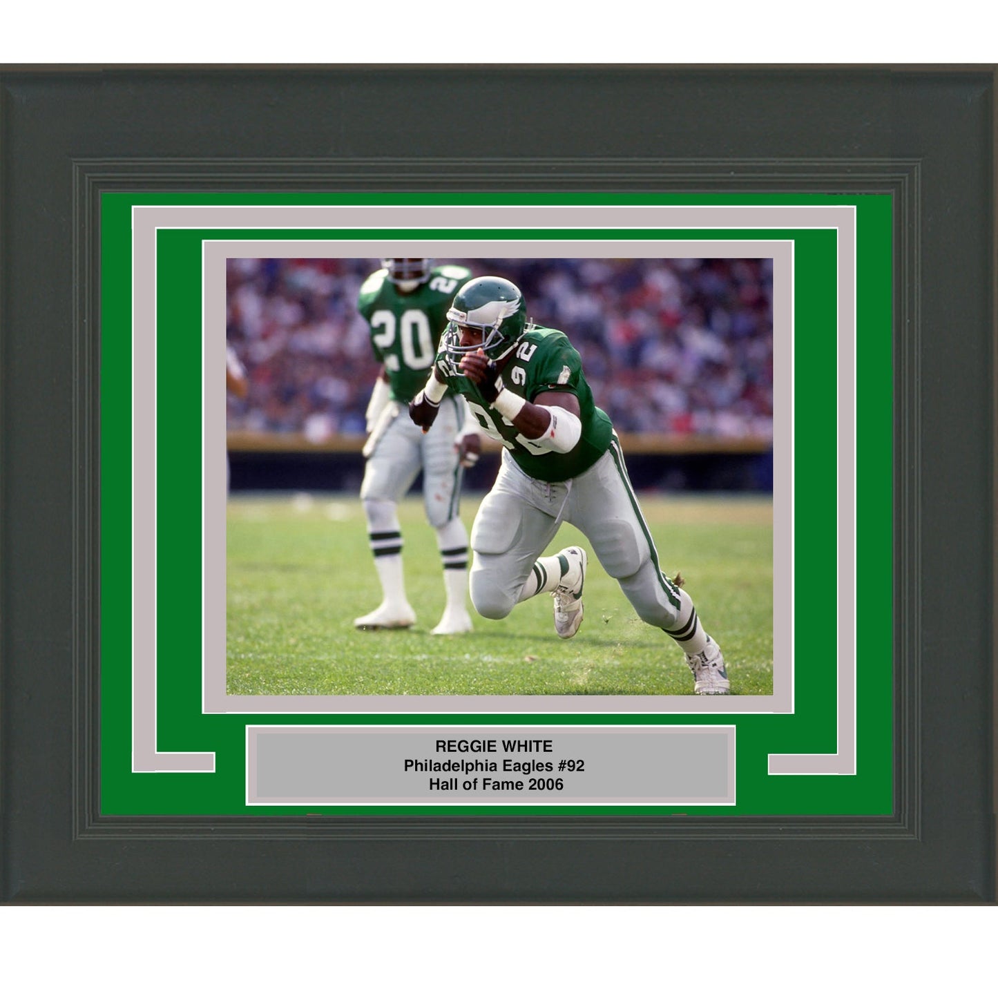 Framed Reggie White Philadelphia Eagles 8x10 Football Photo