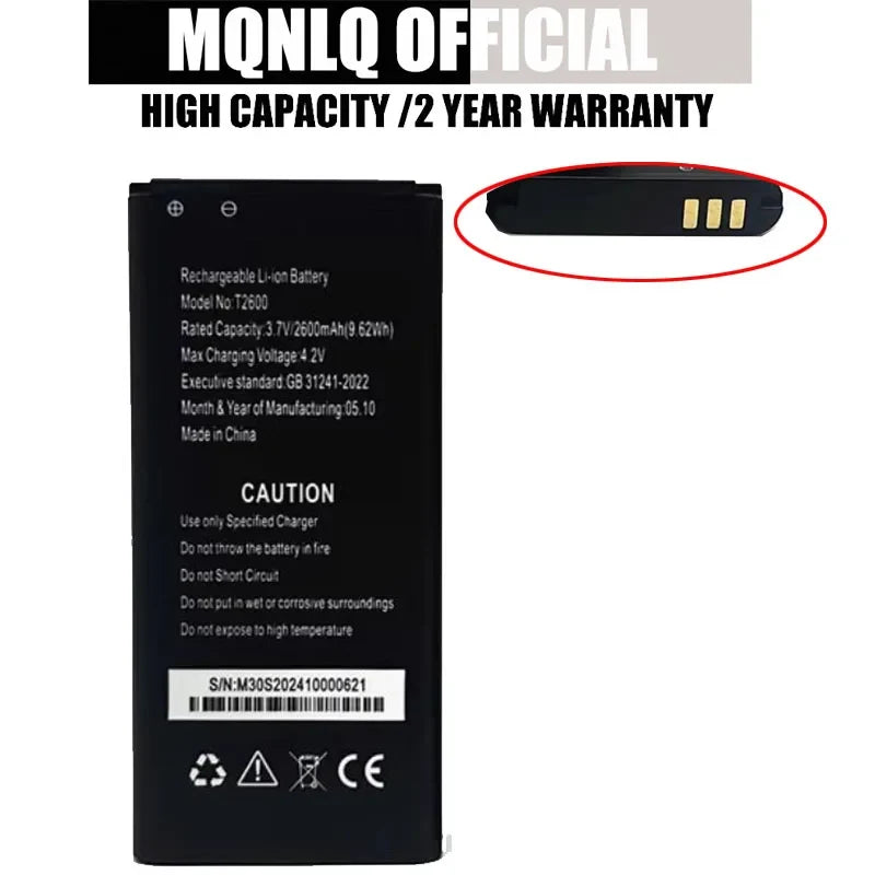 2600mAh T2600 Battery for VEMO E5885 4G LTE WIFI Router, ZLT M30 Portable WiFi Hotspot Bateria
