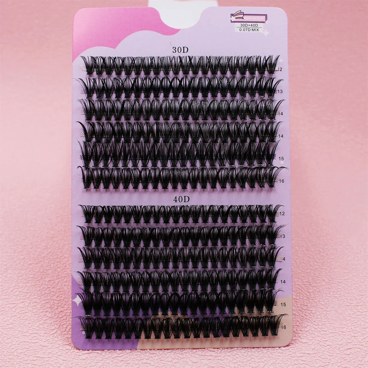 30/40D 12-16mm Mix D Curl Cluster Lashes Individual Lashes Lash Extensions Clusters Lashes Soft Natural False Eyelashes
