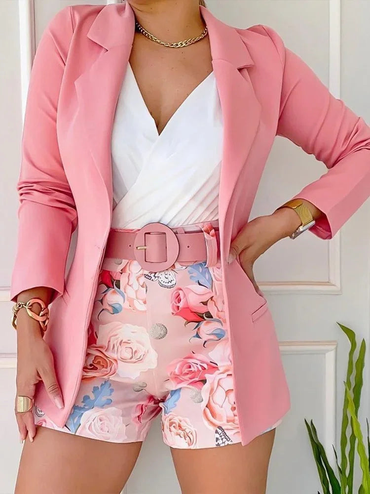 2 Pieces Women's Korean Fashion Set Spring Summer Casual Long Sleeve