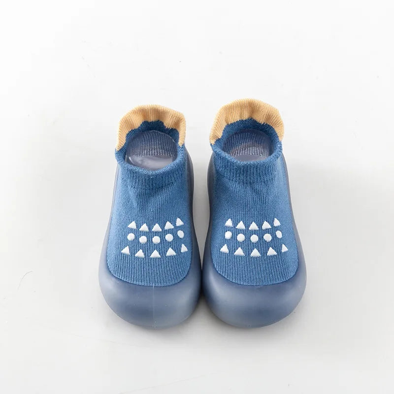 Baby Floor Shoes Blue and Pink Baby Indoor and Outdoor Walking Socks