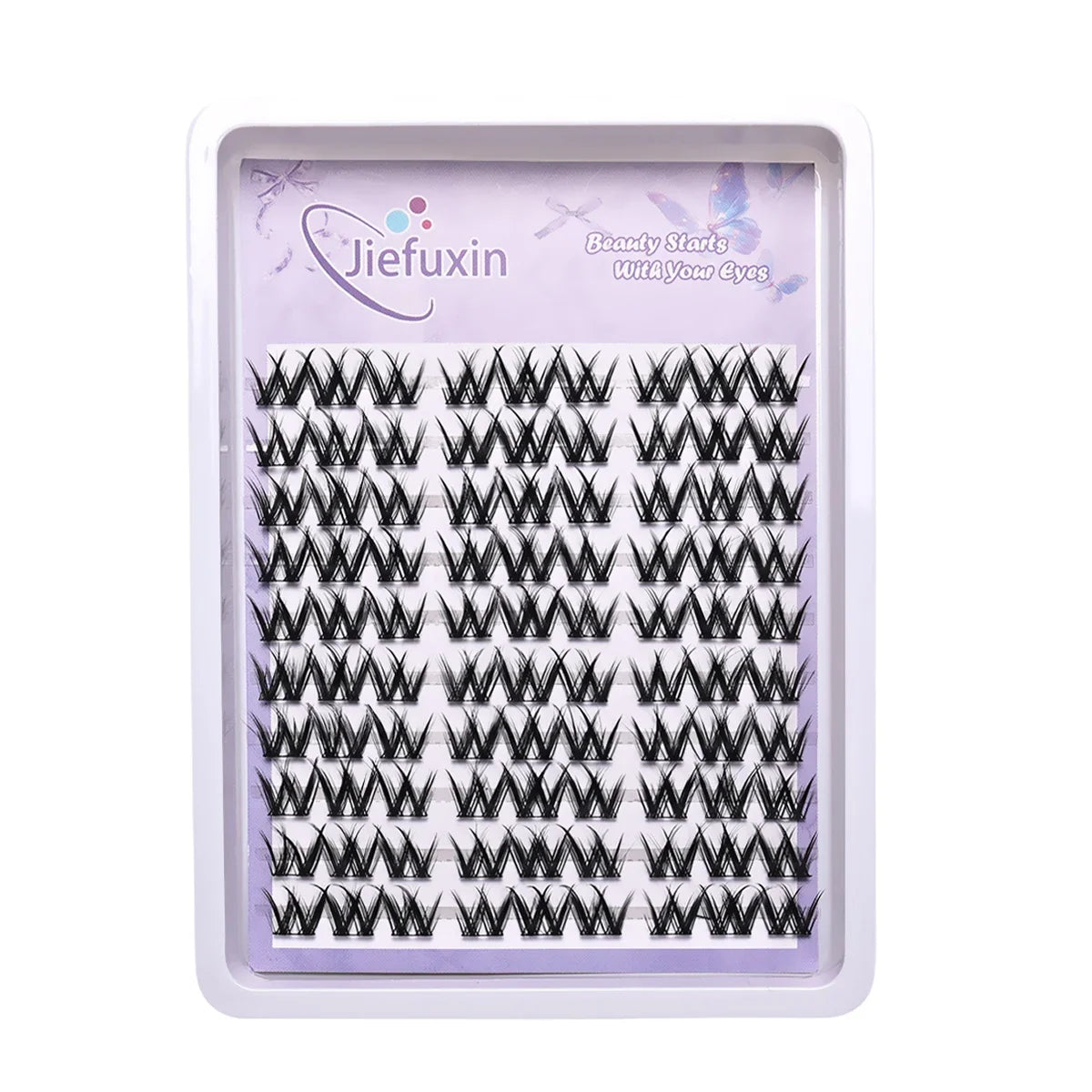 10Rows Cluster False Eyelashes Voluminous Fluffy Thick Natural Curling Lash Manga Eyes,Anime Lash Style,Suitable for Beginners