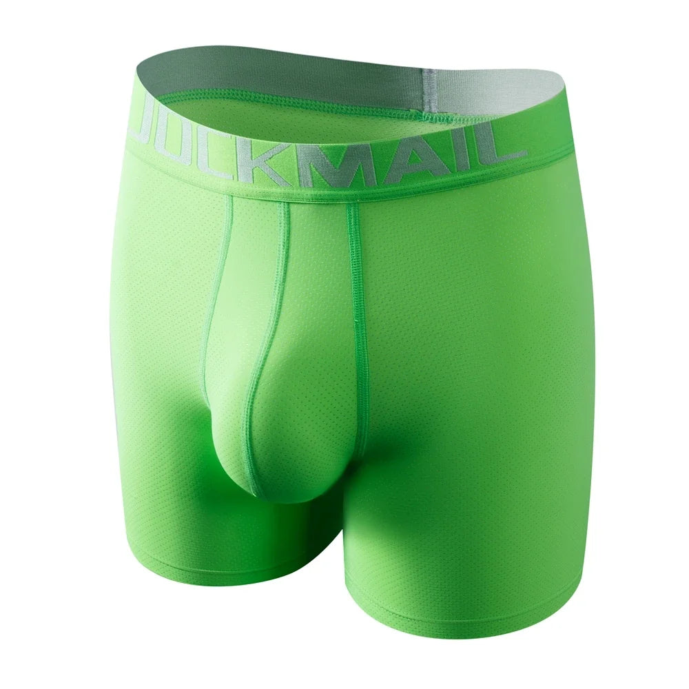 Sexy Men Underwear Men's Boxer 3D Hammock-shaped Pouch Designed Breathable Mesh Panels Men Boxershorts Trunk Male Underpants