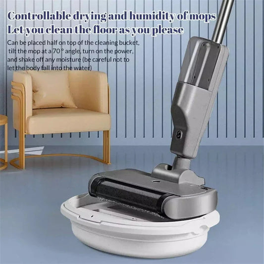 Handheld Cordless Hard Floor Sweeper Vacuum Cleaner Wireless Electric Mop Cleaner Automatic 2 in 1 Wet & Dry Home Cleaner