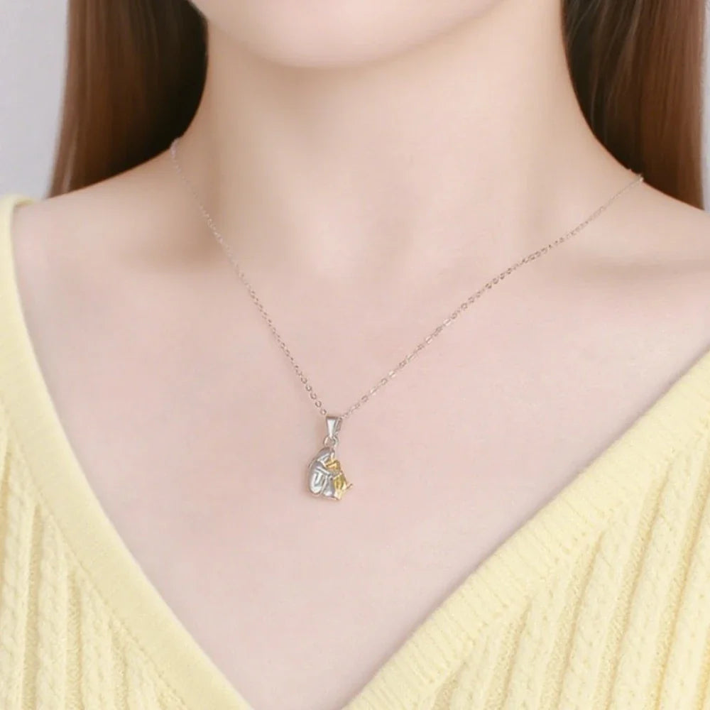 Cute Girl Puppy Pendants Necklaces Fashion Simple Personalized Alloy Women and Dog Necklace Animal Pet Jewelry Accessories Gifts
