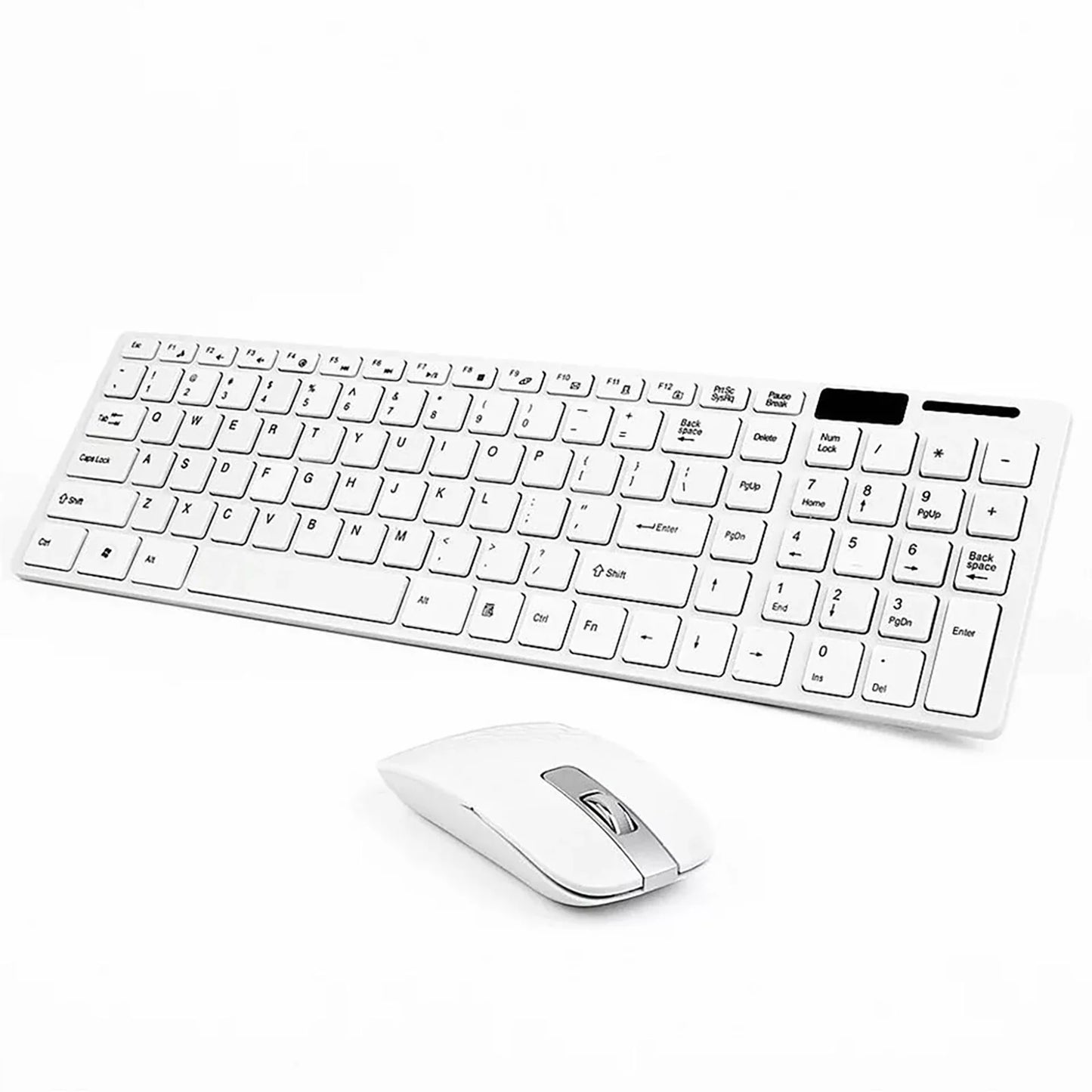 Ultra-thin 2.4G Wireless Keyboard Mouse Set with Keyboard Film Computer Office Gaming Silent Keyboard and Mouse(No Battery)