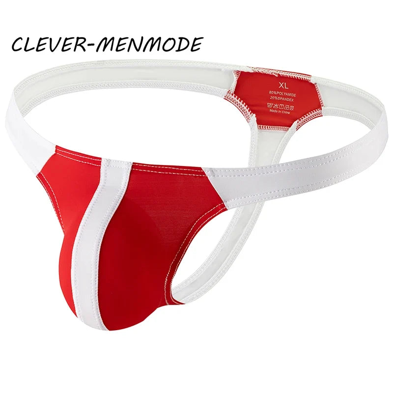 Men Jockstrap T Back G String Thong Men's Fetish Bikini Seamless Lingerie Sexy Ultra Thin Straps Panties Penis Bag Underpants