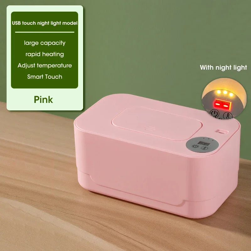 Baby Wipe Warmer Heater with LED Display Wet Towel Dispenser Portable