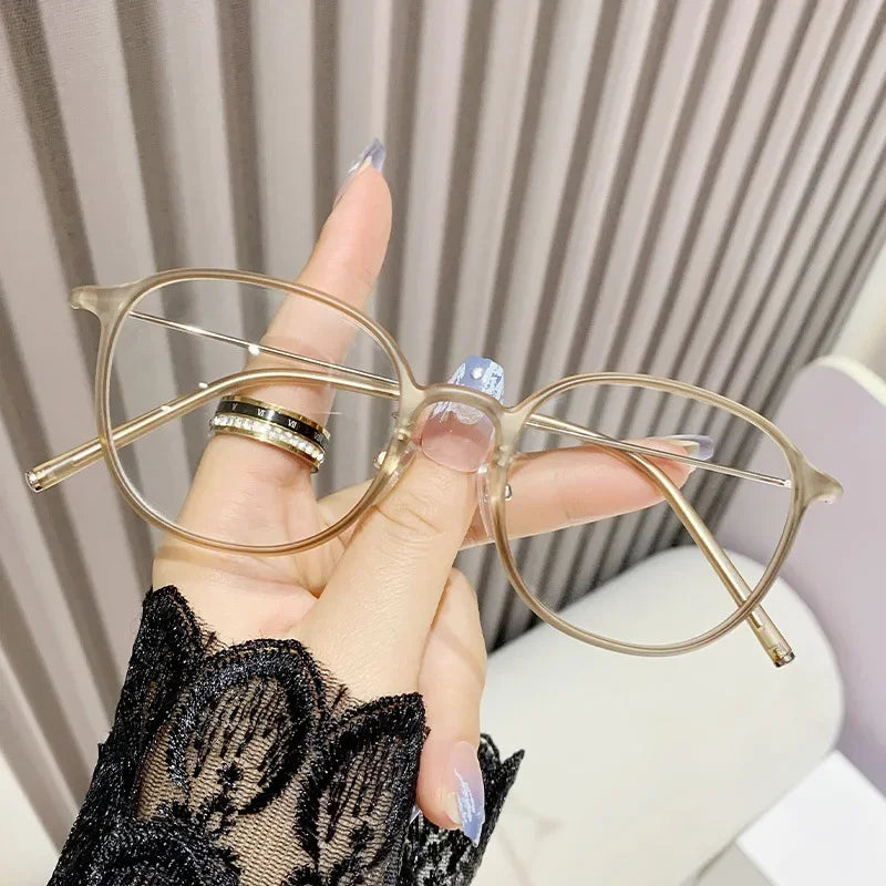Reading glasseAnti Blue Light Round Frame Presbyopia Glasses Retro Circular Reading Glasses Ultra Light Unisex Far Sight Glasses