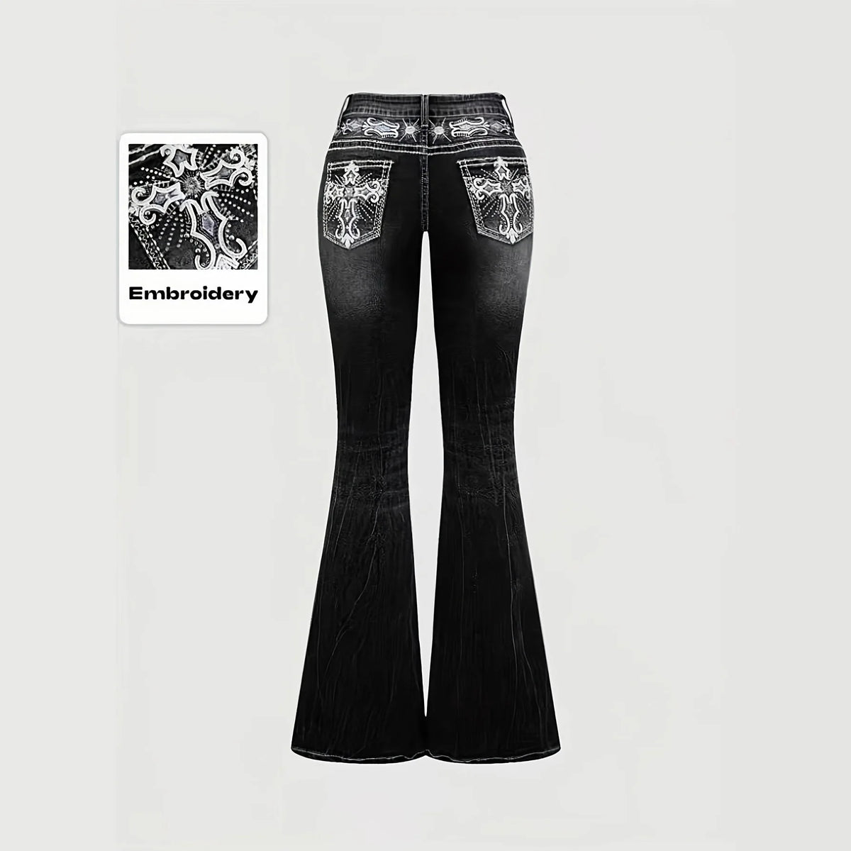 2026trendy Y2K Style Flare Jeans for Women Dark Wash Skinny Fit with