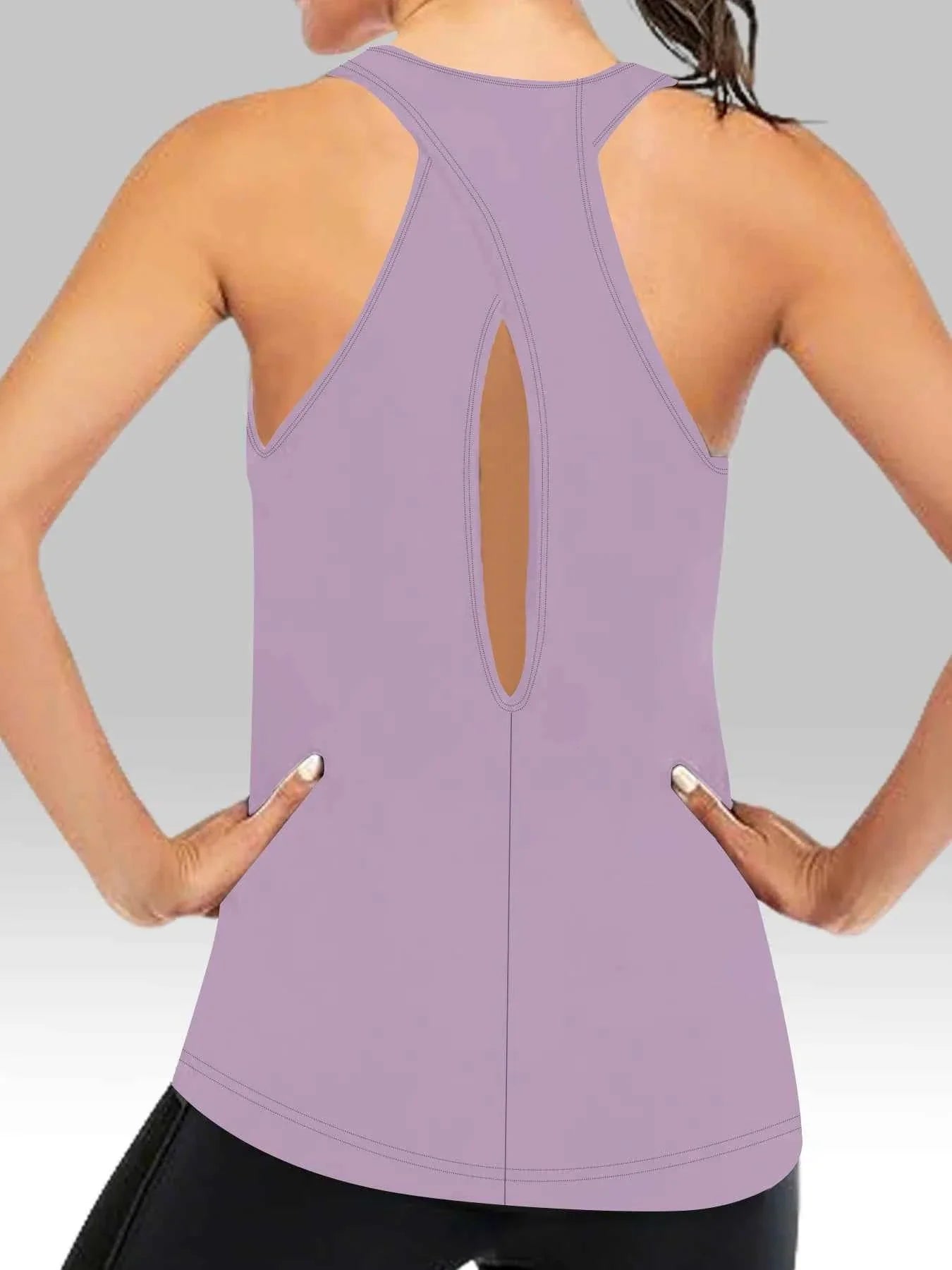 Super Soft Cross Backless Racerback Yoga Tops