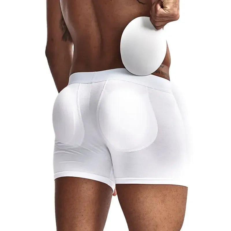 JOCKMAIL Men Underwear Sexy Butt Lifter Enlarge Pad Underpants Removable Pad Boxer Butt-Enhancing Trunk Shorts Male Panties