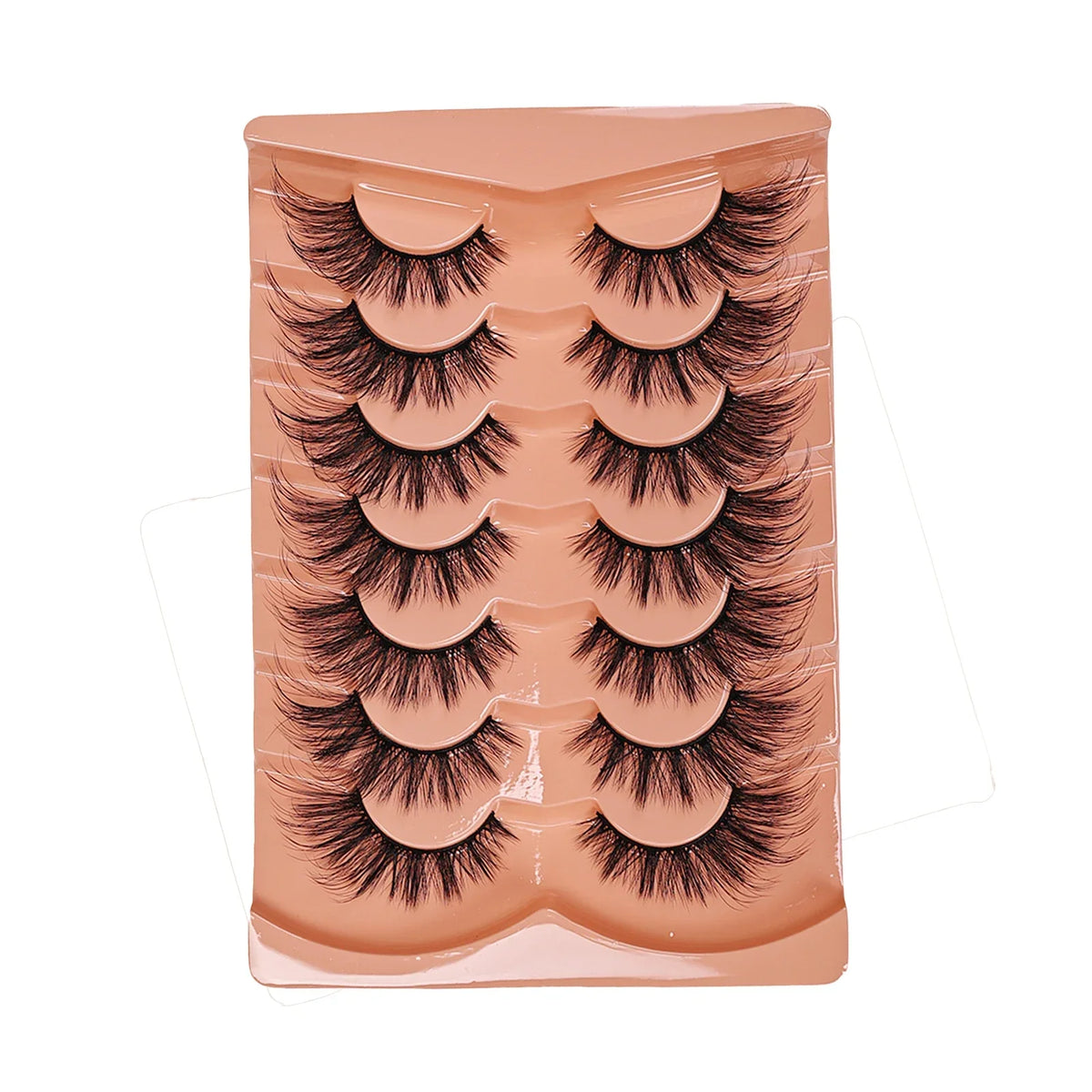 7 Pairs Cat Eye Eyelashes 3D Natural False Lashes 5D Fluffy Soft Cross Manga Lashes Wispy Natural Eyelash Extension Makeup