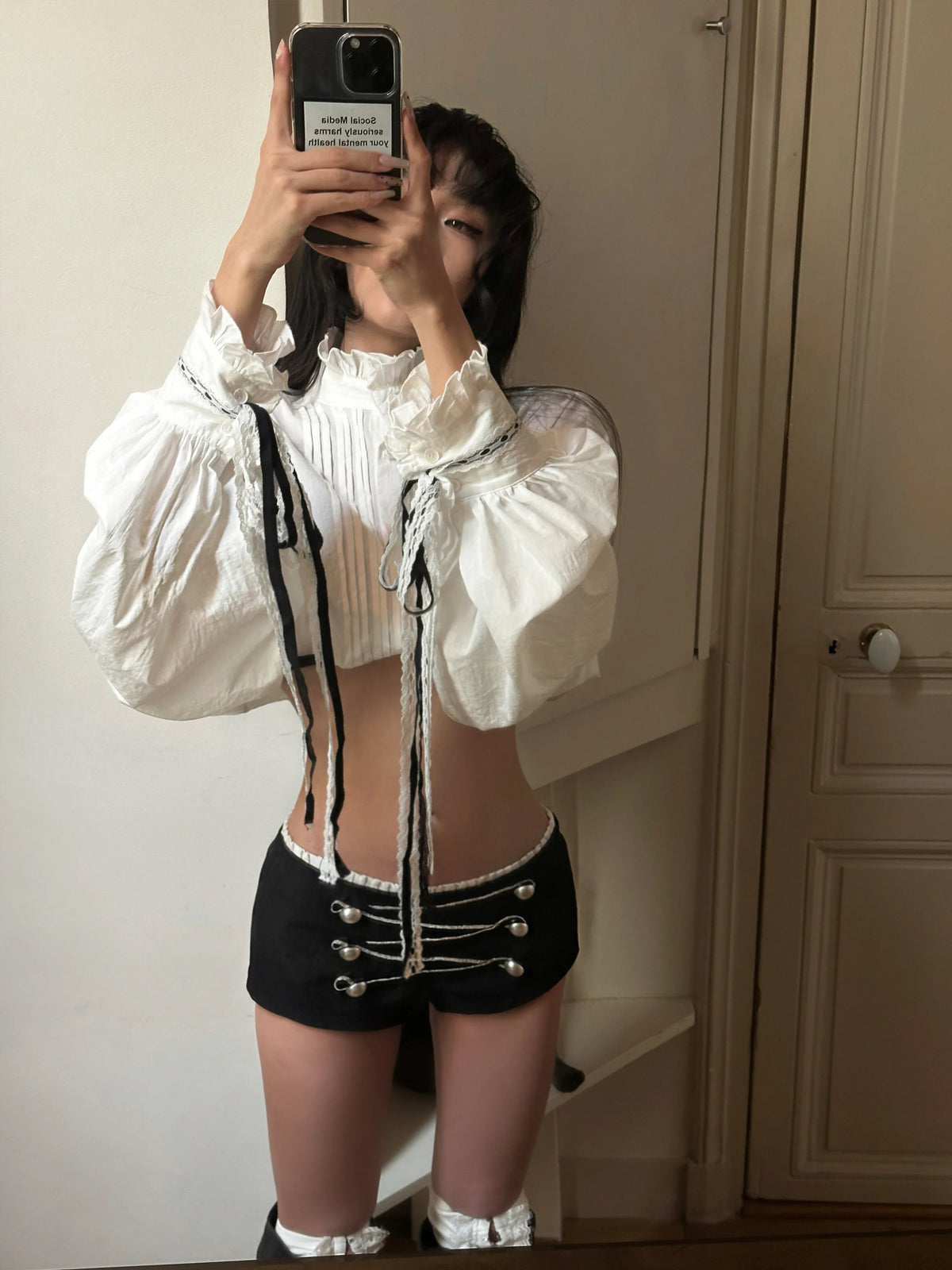 Sweet WARDEN Tassel Short Pants Women Autumn Tight Spicy Girl Super Short Wraparound shorts