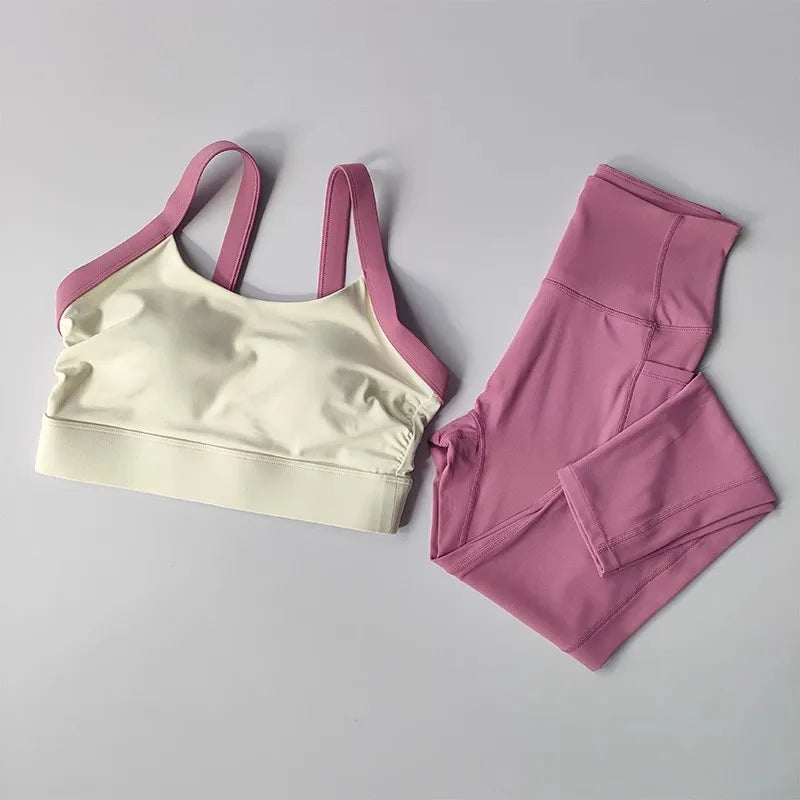 ZenFlex 2PC Women's Yoga Set: Bra & Leggings Duo